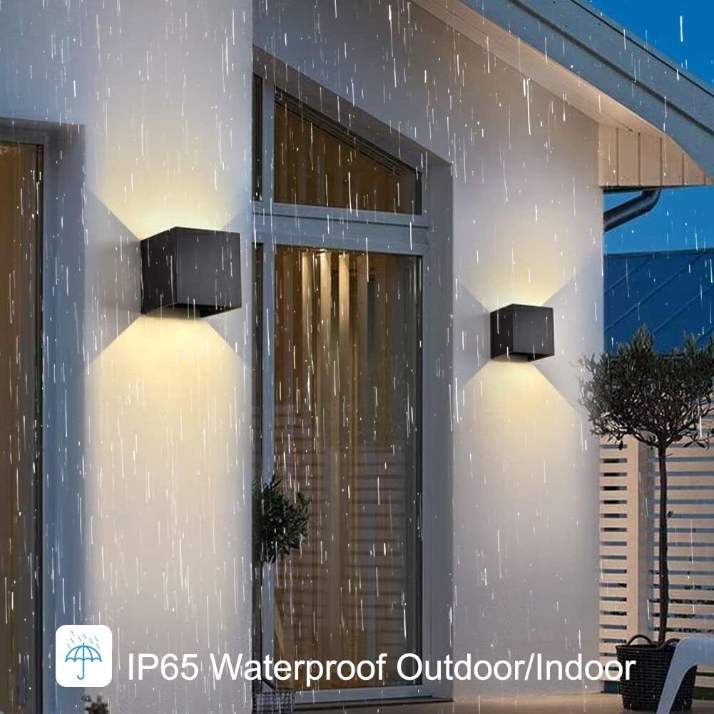 Modern LED fali lámpa – fel-le világító, kocka design