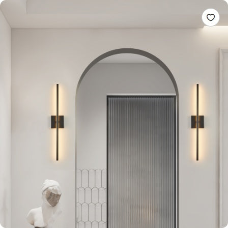 Modern LED falilámpa szett (2 db) – fekete matt kivitelben