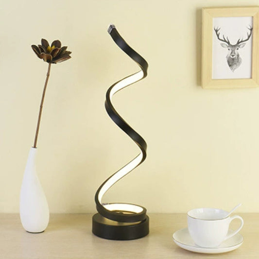 Modern LED Asztali Lámpa – Spirál Design, 3 Fénybeállítással