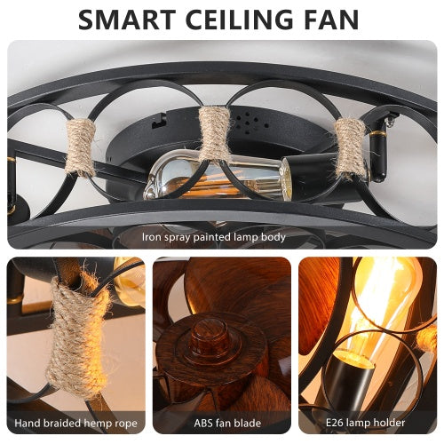Modern mennyezeti ventilátor lámpával – távirányítóval
