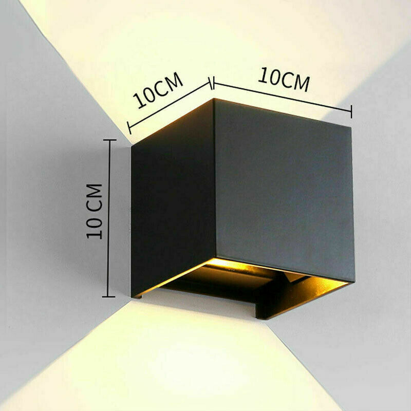 Modern LED fali lámpa – fel-le világító, kocka design