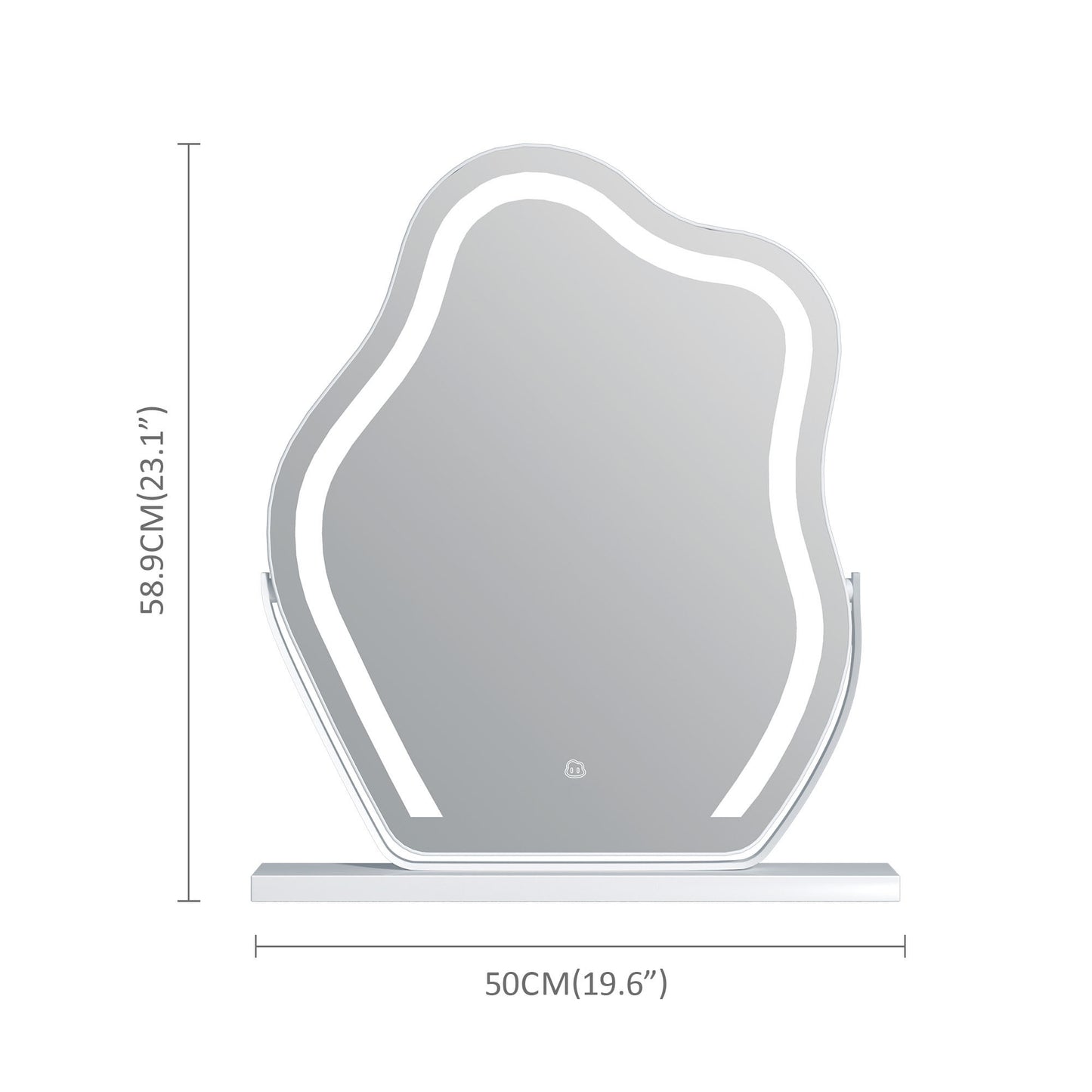 Felhő formájú LED sminktükör – okos vezérléssel