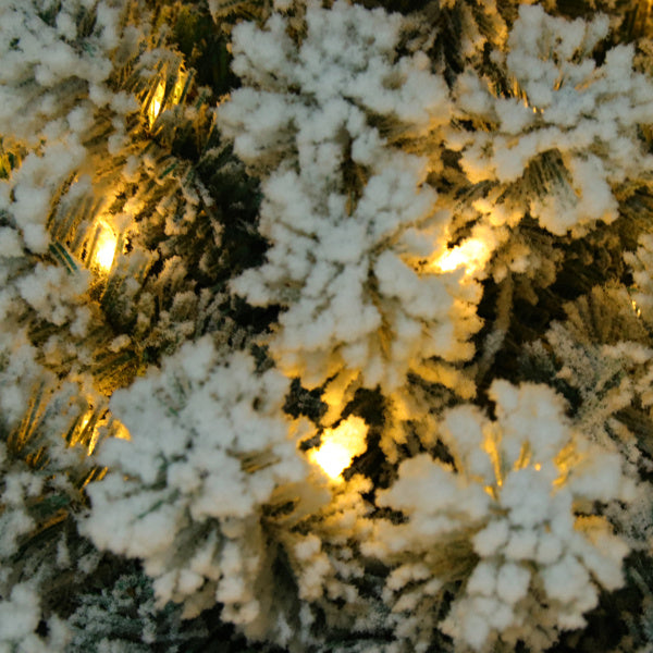 🎄 Havas hatású zöld karácsonyfa – 180 cm, 550 LED fény, 8 fényprogram