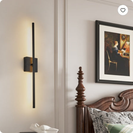 Modern LED falilámpa szett (2 db) – fekete matt kivitelben