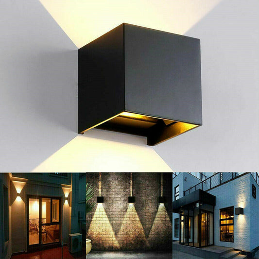 Modern LED fali lámpa – fel-le világító, kocka design