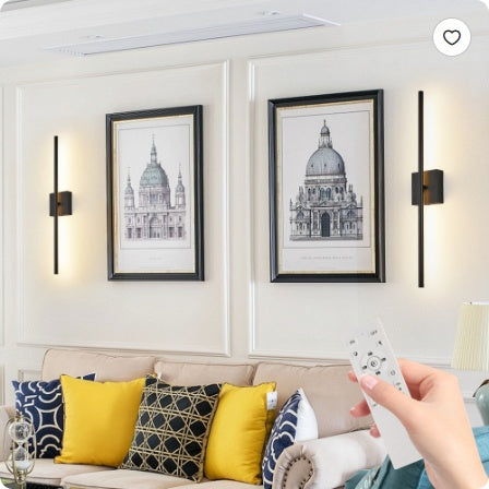 Modern LED falilámpa szett (2 db) – fekete matt kivitelben