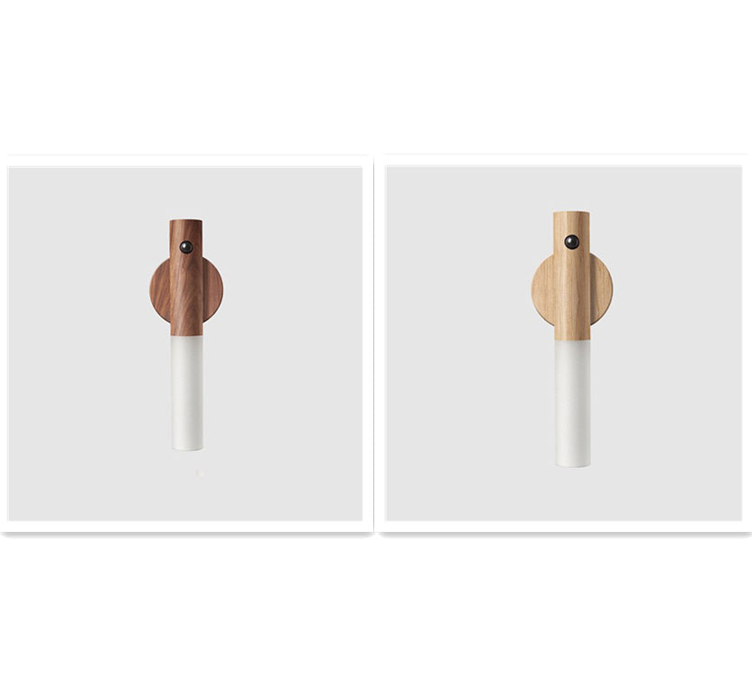 USB-s fa hatású LED éjjeli lámpa – mozgásérzékelős, mágneses rögzítéssel