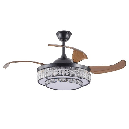 Modern LED mennyezeti ventilátor – lámpával és távirányítóval