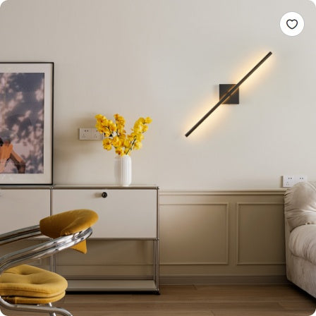 Modern LED falilámpa szett (2 db) – fekete matt kivitelben
